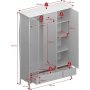Barokk garderobe med 3 drer - Gr