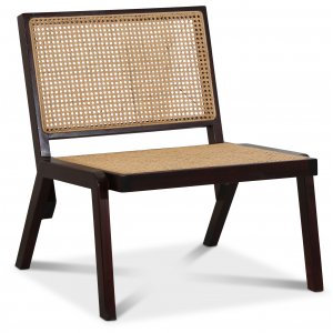 Rizz loungestol - Mahogny / Lys rotting + Rensing av tepper og tekstiler Rizz loungestol - Mahogny / Lys rotting + Rensing av tepper og tekstiler