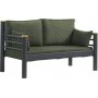 Kappis 2-seters utesofa - Svart/grnn + Flekkfjerner for mbler