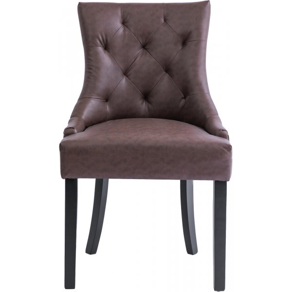 Tuva Eastport spisestol med nagler - Vintage PU + Tekstilrens for mbler