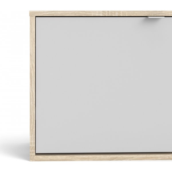 Sko skoskap med 1 rom - Eik/hvit