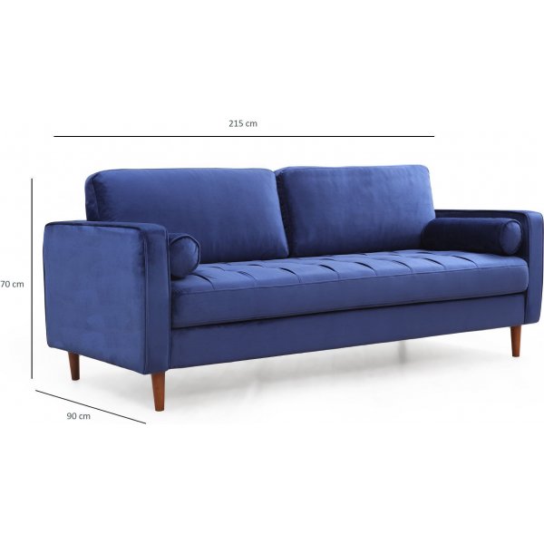 Rome 3-seters sofa - Marineblå Rome 3-seters sofa - Marineblå