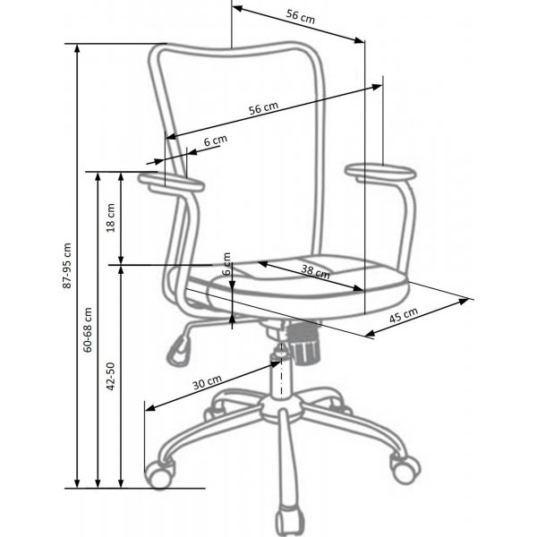 Kontorstol Maximus - Blå & grå Kontorstol Maximus - Blå & grå