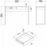Function Plus skrivebord 101,6 x 40 x 76,5 cm - Eik