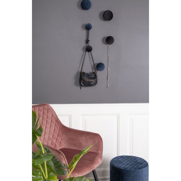 Giza Veggknapper for hengende - Bl / messing - 3 stk