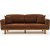 Reims 3-seters sofa - Brun/kobber