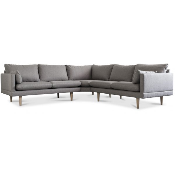 Kleo hjrnesofa 5-seters - Lysegr