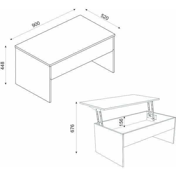 Akilli salongbord - Travertin Akilli salongbord - Travertin