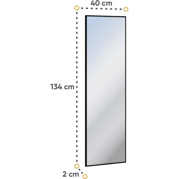 Quant smalt speil - Sort Quant smalt speil - Sort
