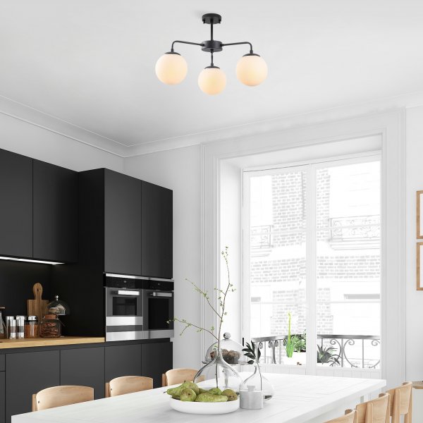 Viran taklampe 11006 - Sort/hvit Viran taklampe 11006 - Sort/hvit