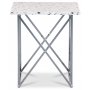 Terrazzo sidebord 50x50 cm - Terrazzo Cosmos & underdel palladium i krom