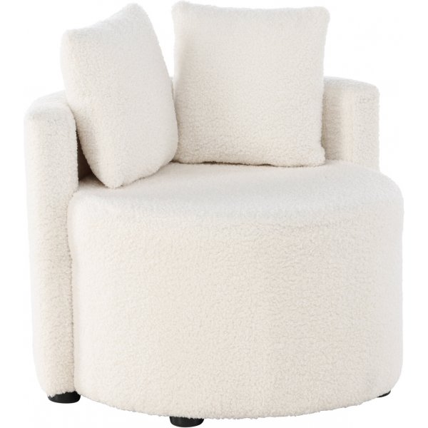 Kelso 2-seters barnesofa - Hvit teddy