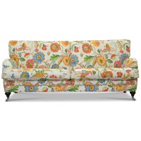 Savoy 3-seter sofa med blomstret stoff - Havanna Hvit Savoy 3-seter sofa med blomstret stoff - Havanna Hvit