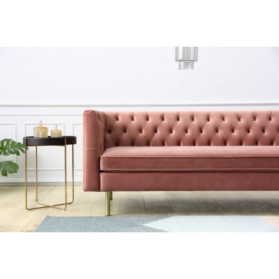 Toto 3-seters sofa - Rosa / Messing