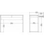 Function Plus skrivebord 101,6 x 40 x 76,5 cm - Eik