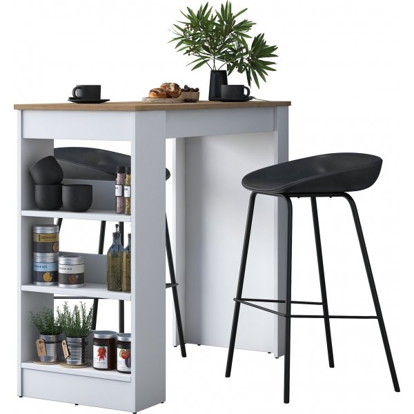 Jarik barbord 120 x 50 cm - Valnøtt/hvit Jarik barbord 120 x 50 cm - Valnøtt/hvit