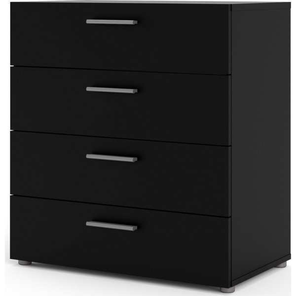 Pepe bred kommode med 4 skuffer - Sort Pepe bred kommode med 4 skuffer - Sort