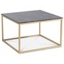 Accent stuebord 75 - Gr marmor / Matt messing