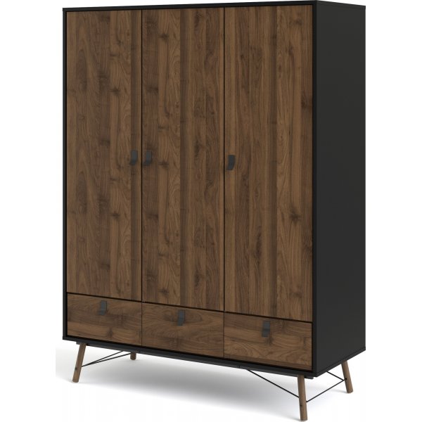 Ry garderobe - Sort/valnøtt Ry garderobe - Sort/valnøtt