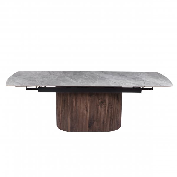 Salvador spisebord 160-240 cm med gr keramisk stein / Valntt