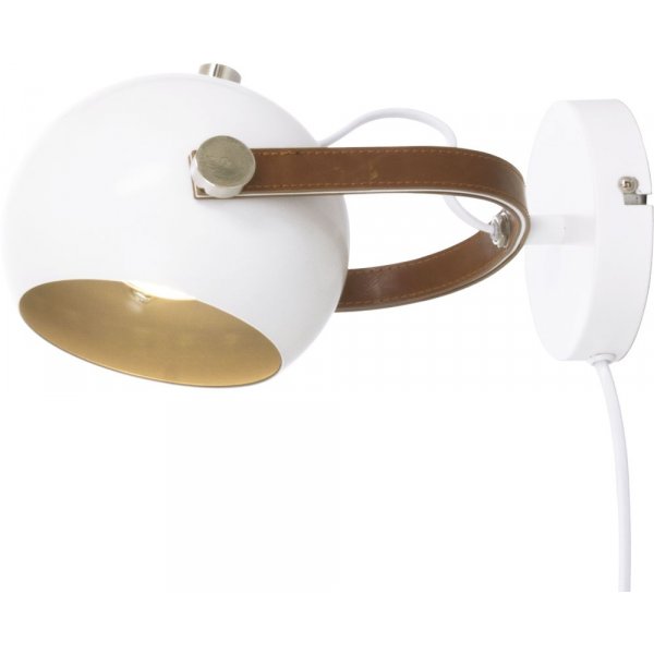 Vegglampe Bow - Hvit/brun/slv