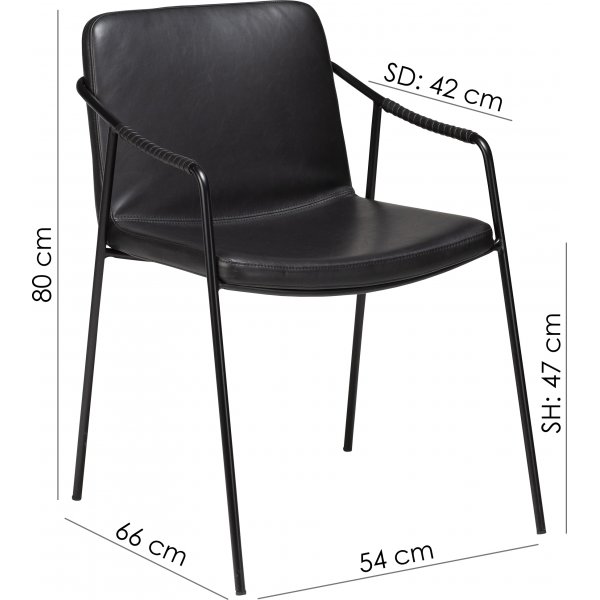 Boto lenestol - Sort PU Boto lenestol - Sort PU