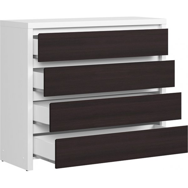 Kaspisk kommode 105 x 92 cm - Hvit/wenge