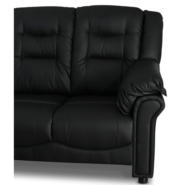 Peiking hjørnesofa - Svart kunstskinn + Tekstilrens for møbler Peiking hjørnesofa - Svart kunstskinn + Tekstilrens for møbler