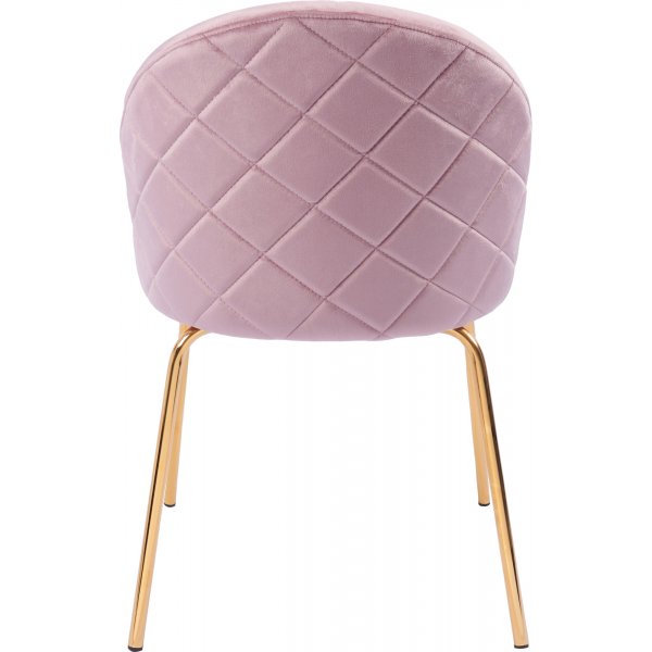 Plaza velvet stol - Lys rosa / messing + Mbelftter