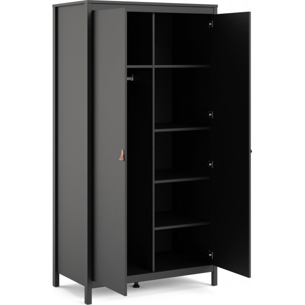 Madrid garderobe med 2 dører - Sort Madrid garderobe med 2 dører - Sort