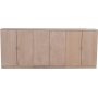 Level sideboard med glatte drer B210 cm - Whitewash