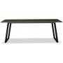Edge 3.0 spisegruppe 240x90 cm inkludert 8 stk. hvitoljede Orust pinnestoler - svart hytrykkslaminat (HPL)