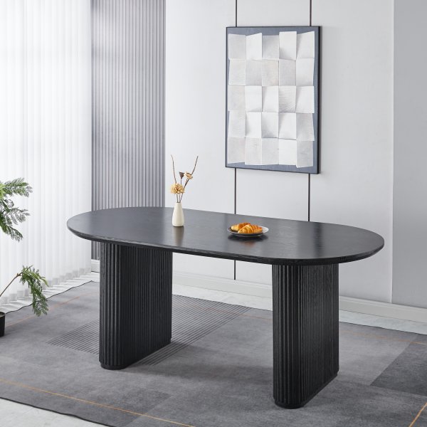 Callum spisebord 180x90 cm - Svartbeiset eik Callum spisebord 180x90 cm - Svartbeiset eik
