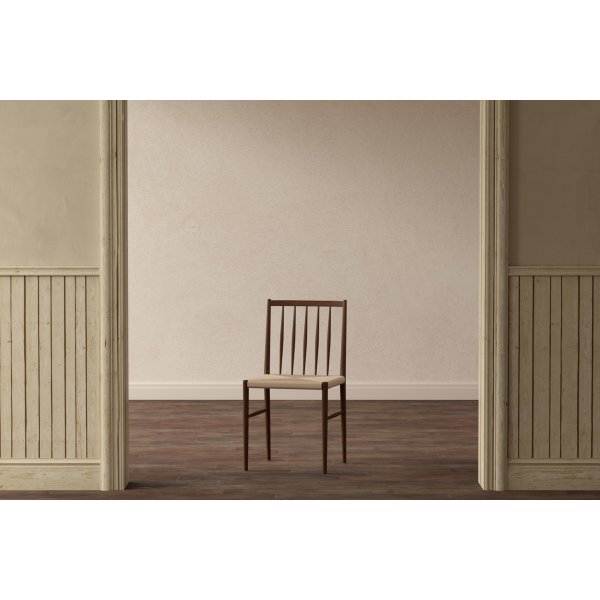 Spisestol Enes i mokka med beige tau