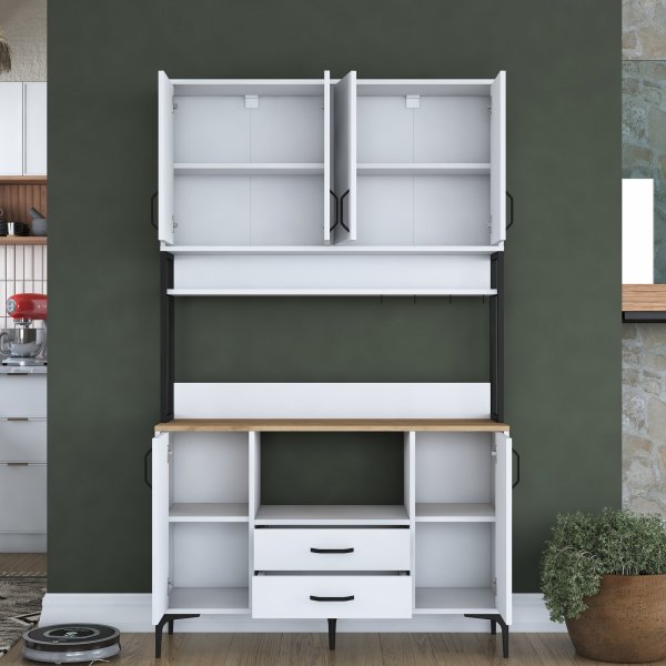 Jeriko kjøkkenskap 169 - Hvit/valnøtt Jeriko kjøkkenskap 169 - Hvit/valnøtt