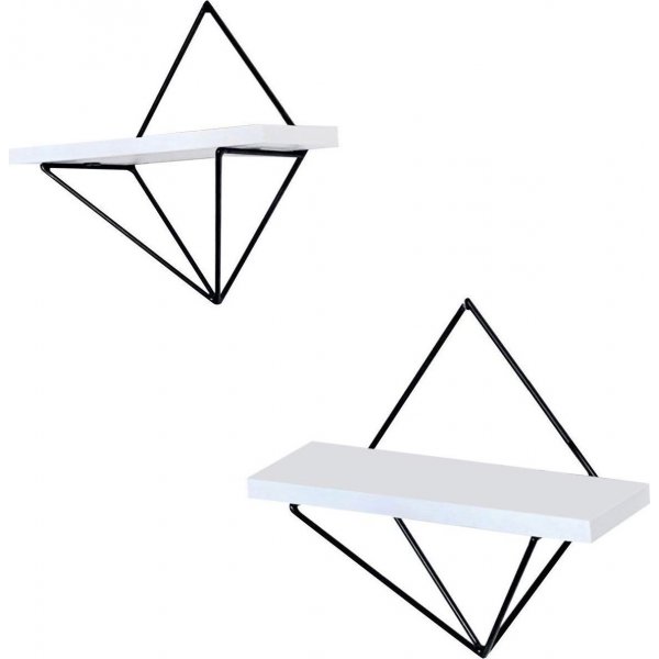 Walter vegghylle 47 - Hvit/svart Walter vegghylle 47 - Hvit/svart