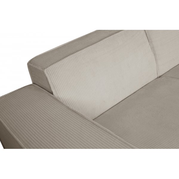 Modulsofa 310 cm i beige kordflyel