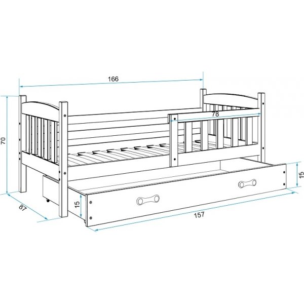 Kubus juniorseng med oppbevaringsboks - Alle farger og størrelser Kubus juniorseng med oppbevaringsboks - Alle farger og størrelser