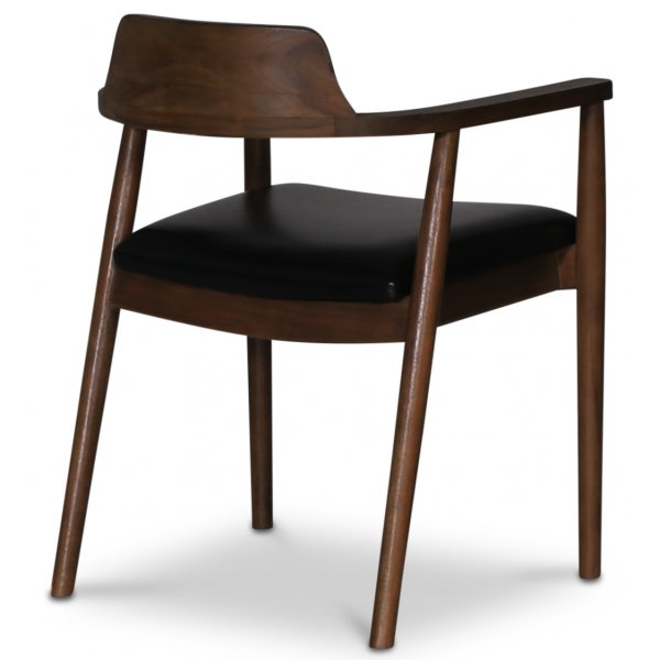 Alvares lenestol - Teak/Sort PU Alvares lenestol - Teak/Sort PU