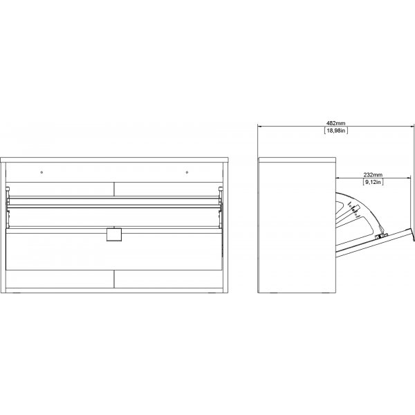 Sko skoskap med 1 rom - Sort Sko skoskap med 1 rom - Sort