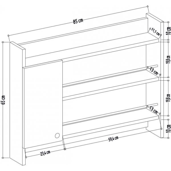 Knerr vegghylle - Eik