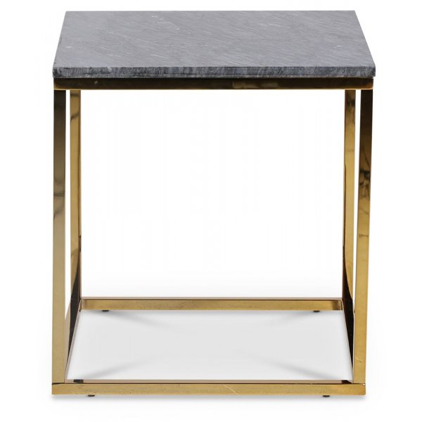 Accent stuebord 50 - Gr marmor / Blank messing