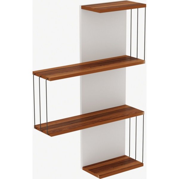 Cambrai vegghylle - Furu/hvit