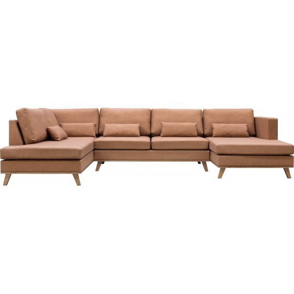 Soffa 322 cm brun PU - Ranger Soffa 322 cm brun PU - Ranger