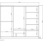 Inci garderobe 210 x 50 x 210 cm - Hvit