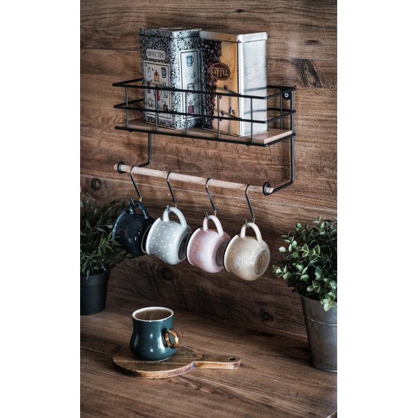 Gwen vegghylle - Eik/sort Gwen vegghylle - Eik/sort