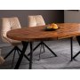 Mens uttrekkbart rundt spisebord 100x168 x 100 cm - Rosewood laminat