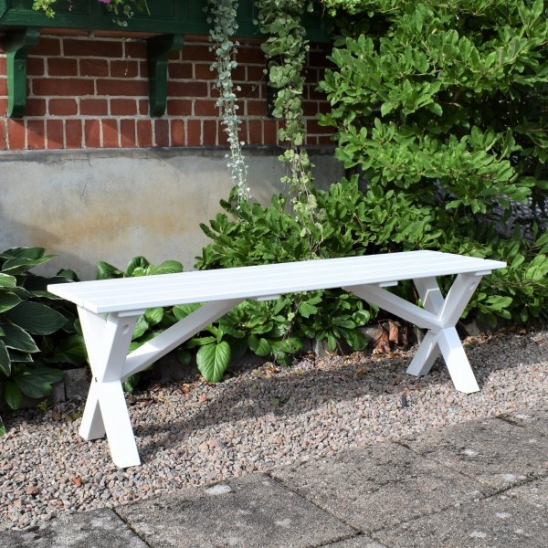 Scottsdale benk 140 cm - Hvit