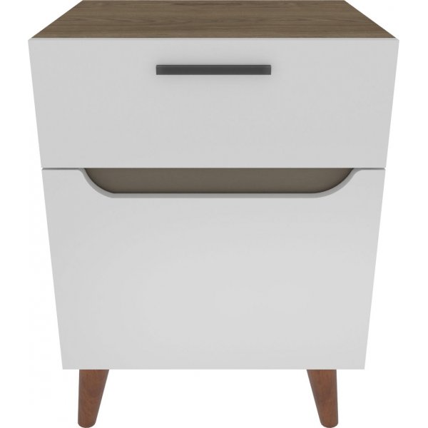 Losso nattbord - Hvit/eik Losso nattbord - Hvit/eik