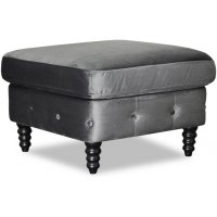 Ashford chesterfield fotskammel - Mørkegrå fløyel Ashford chesterfield fotskammel - Mørkegrå fløyel